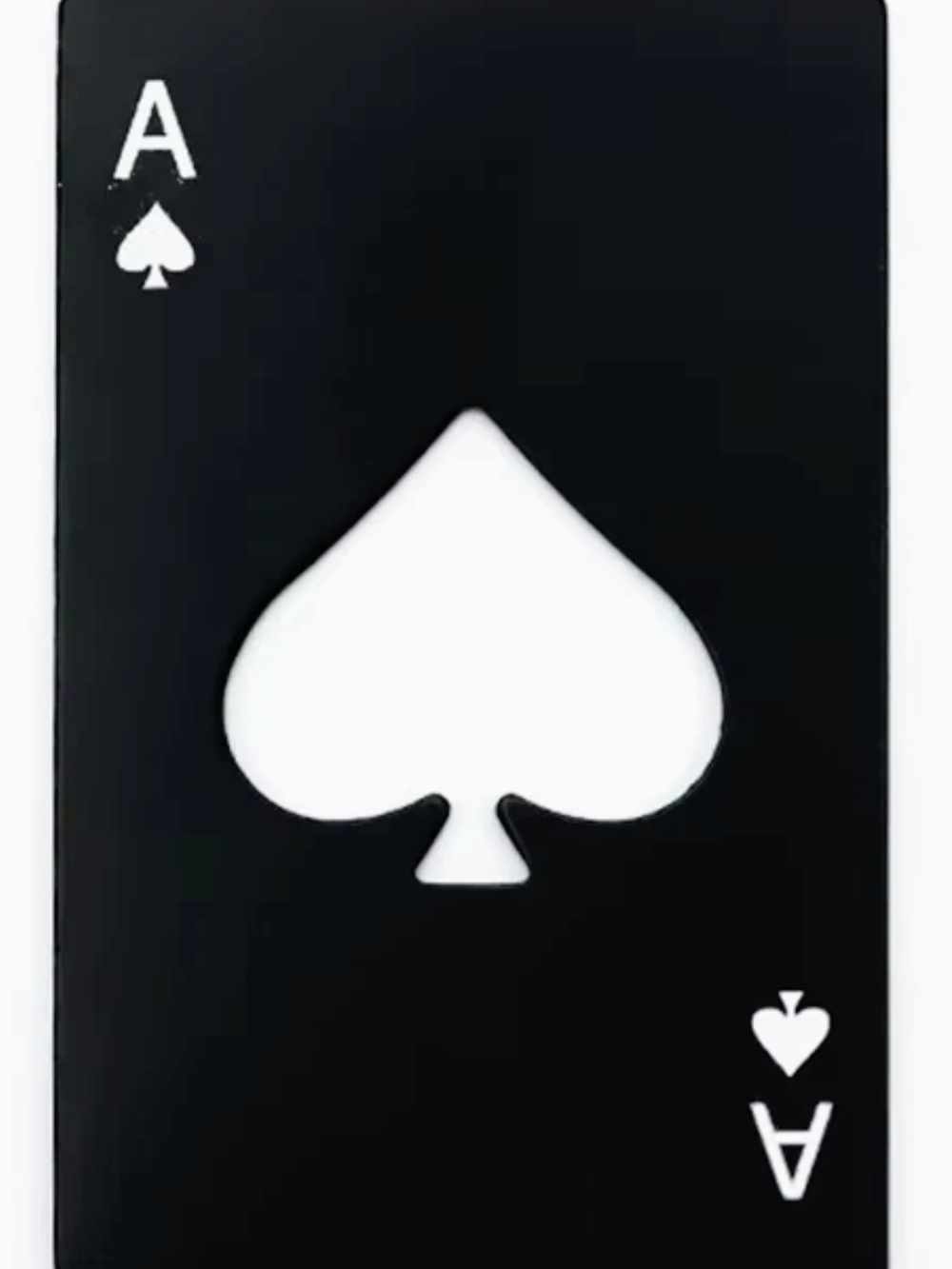 55 X 85cm Playing Cards Stainless Steel Flat Black Beer Bottle Opener
